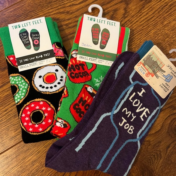 Set of 3 Novelty Socks - Picture 1 of 5